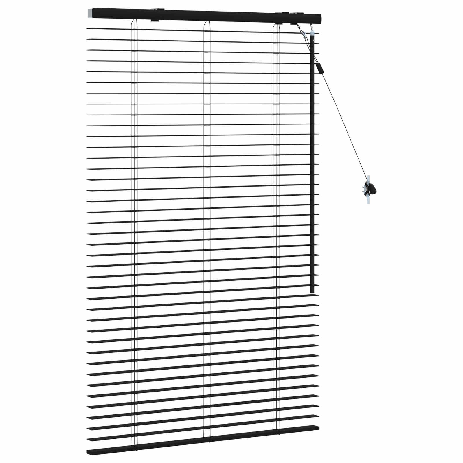 vidaXL Żaluzja wenecka Czarny 80 x 130 cm 35 mm
