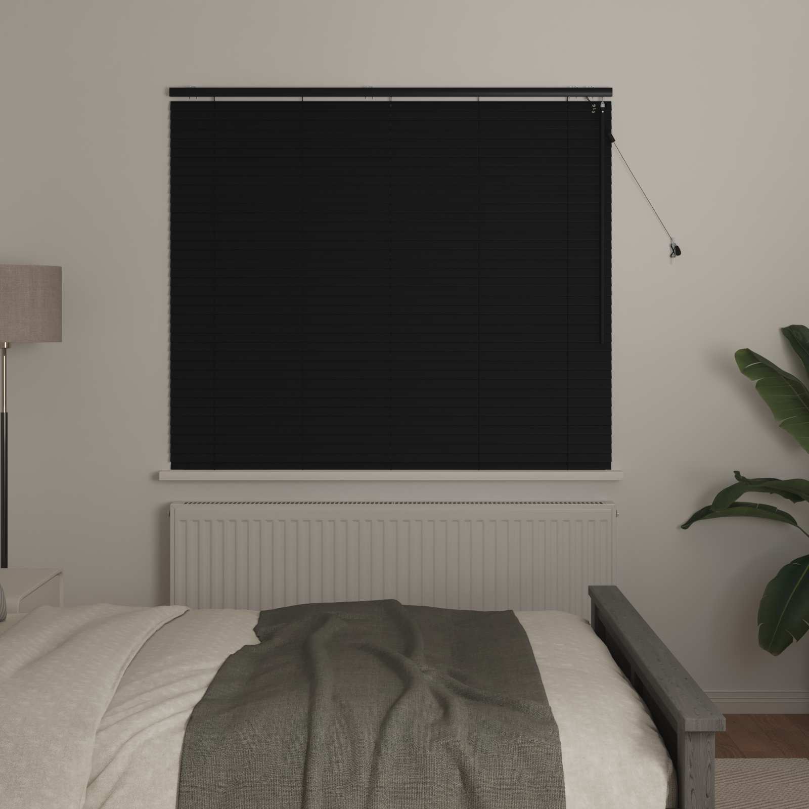 vidaXL Żaluzja wenecka Czarny 150 x 130 cm 35 mm