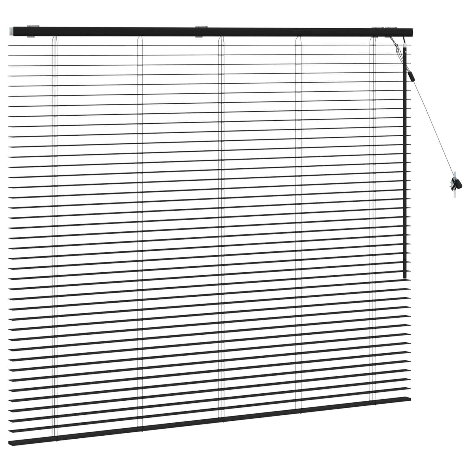 vidaXL Żaluzja wenecka Czarny 160 x 130 cm 35 mm