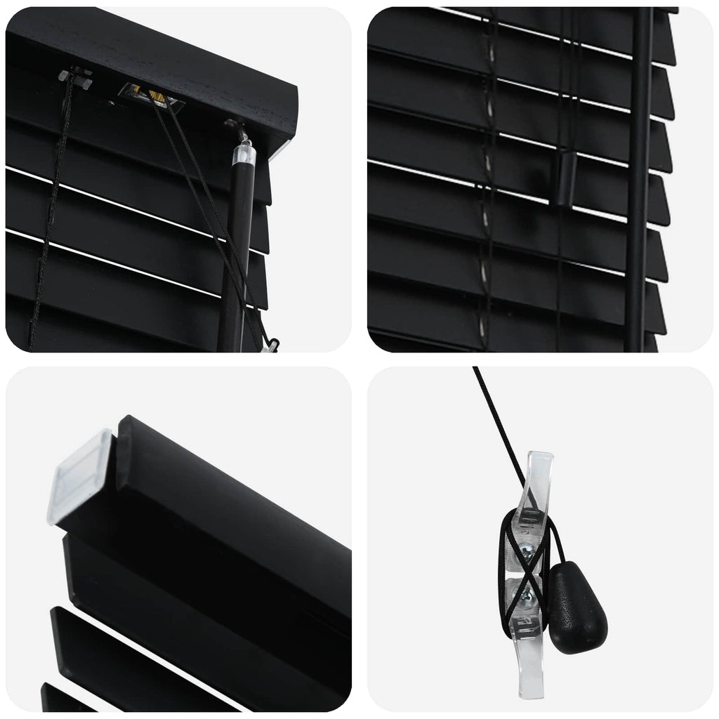 vidaXL Żaluzja wenecka Czarny 80 x 160 cm 35 mm
