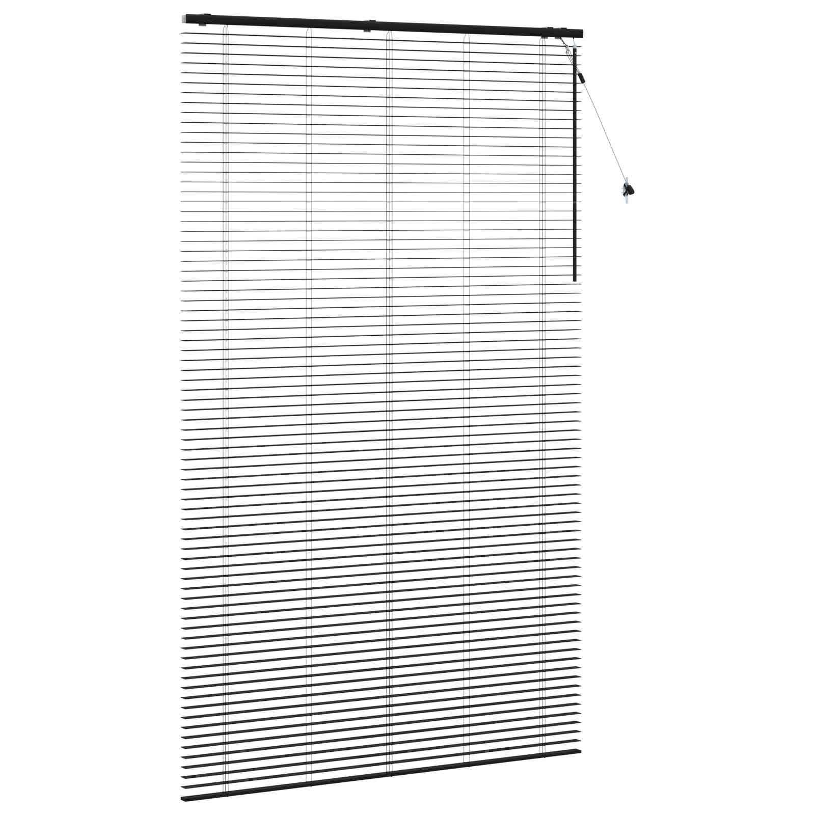 vidaXL Żaluzja wenecka Czarny 145 x 250 cm 35 mm