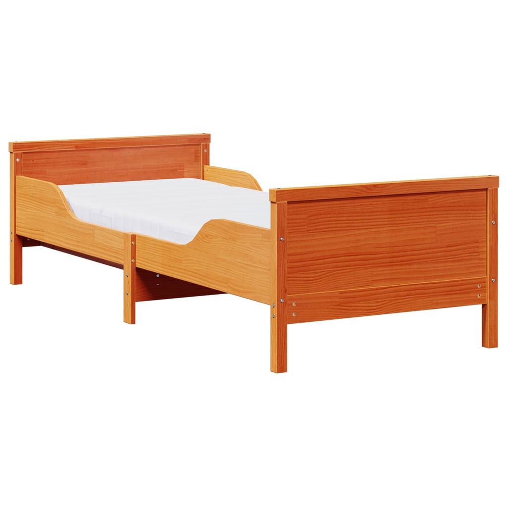 vidaXL Rama łóżka z rozsuwanym materacem Brązowy 80 x 200 cm