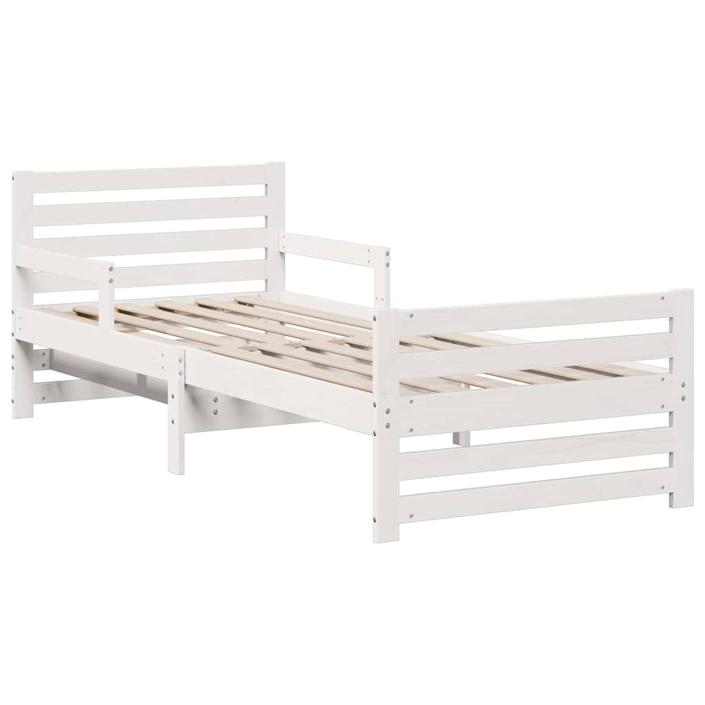 vidaXL Stelaż łóżka z wydłużonym materacem Biały 80 x 200 cm