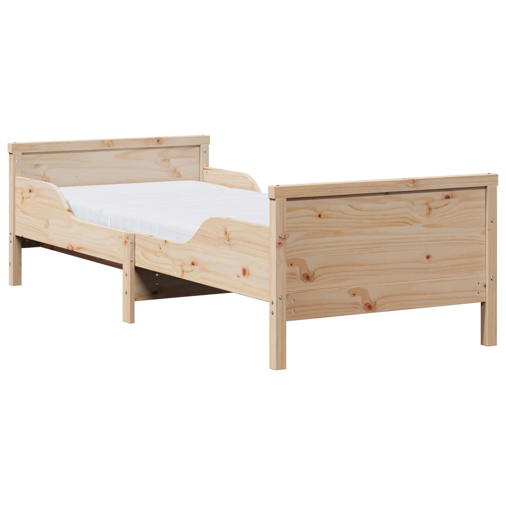 vidaXL Stelaż łóżka z rozkładanym materacem Brązowy 80 x 200 cm