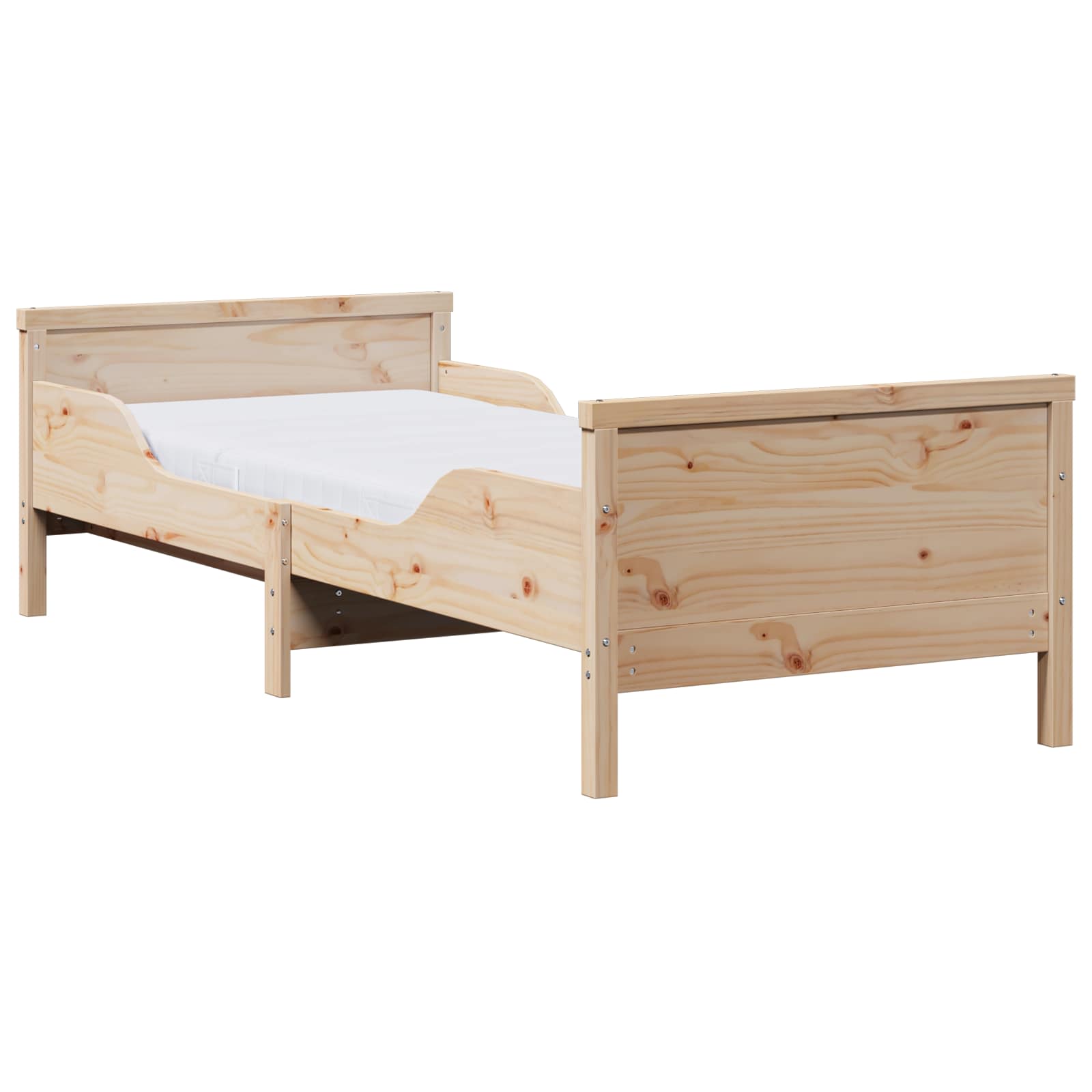 vidaXL Stelaż łóżka z rozkładanym materacem Brązowy 80 x 200 cm
