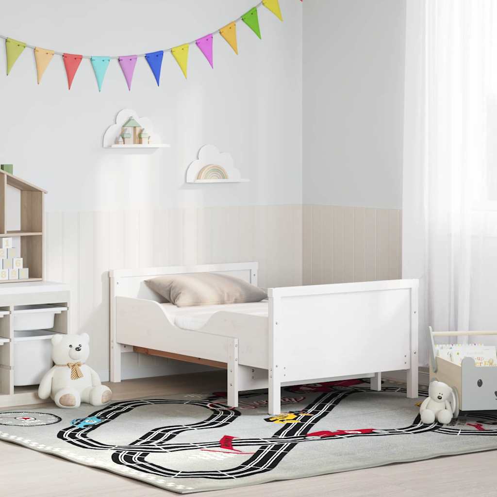 vidaXL Stelaż łóżka z rozkładanym materacem Biały 80 x 200 cm