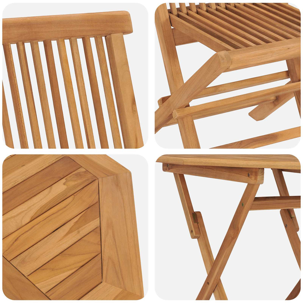 vidaXL Zestaw do jadalni w ogrodzie 3 pcs Brązowy Lite Drewno Akacji