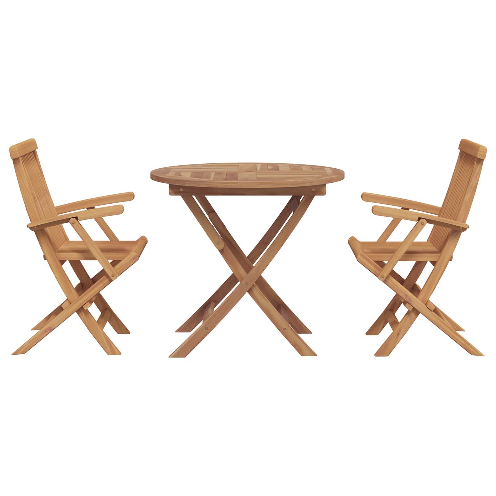 vidaXL Zestaw do jadalni w ogrodzie 3 pcs Brązowy Lite Drewno Akacji