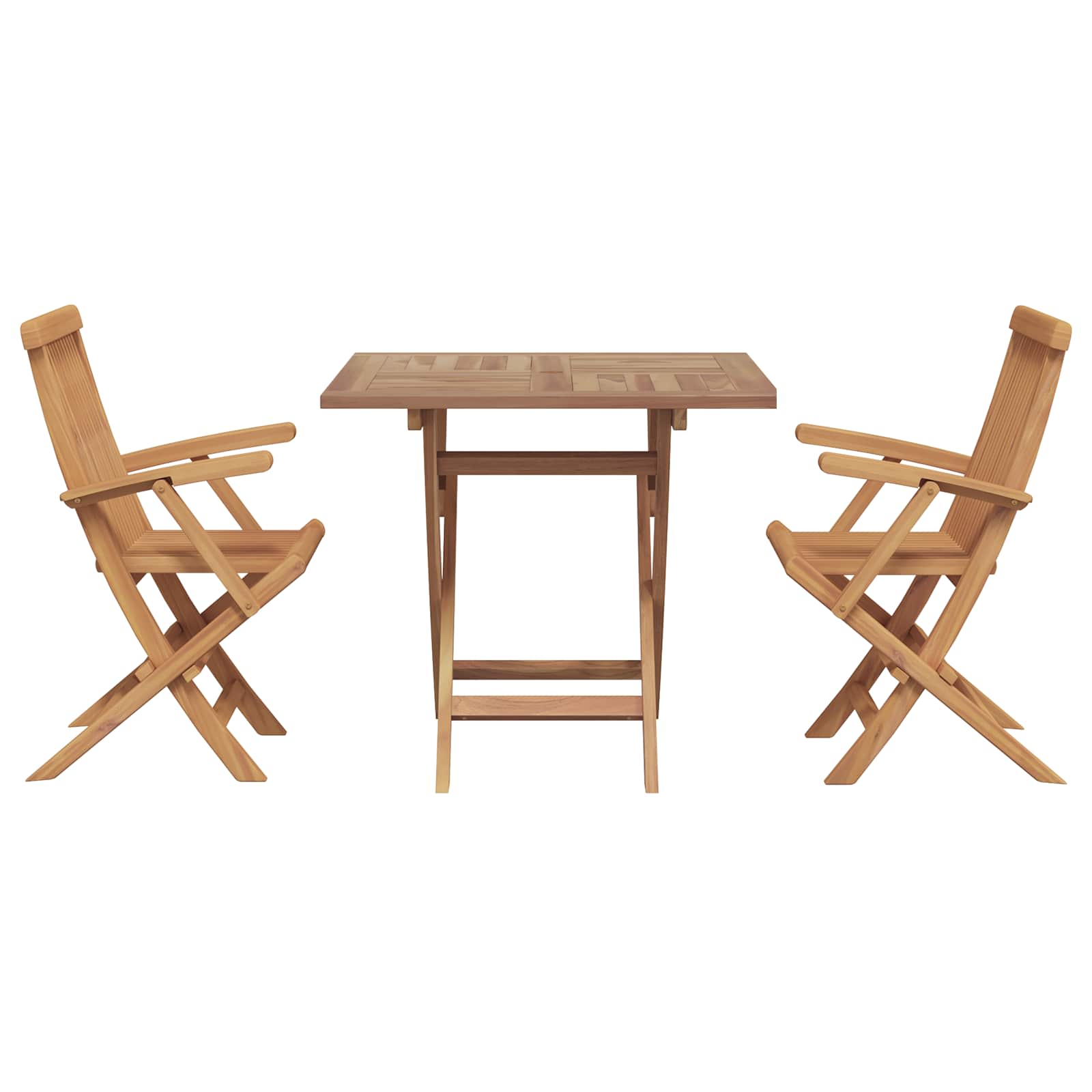 vidaXL Zestaw do jadalni w ogrodzie 3 pcs Brązowy Lite Drewno Akacji
