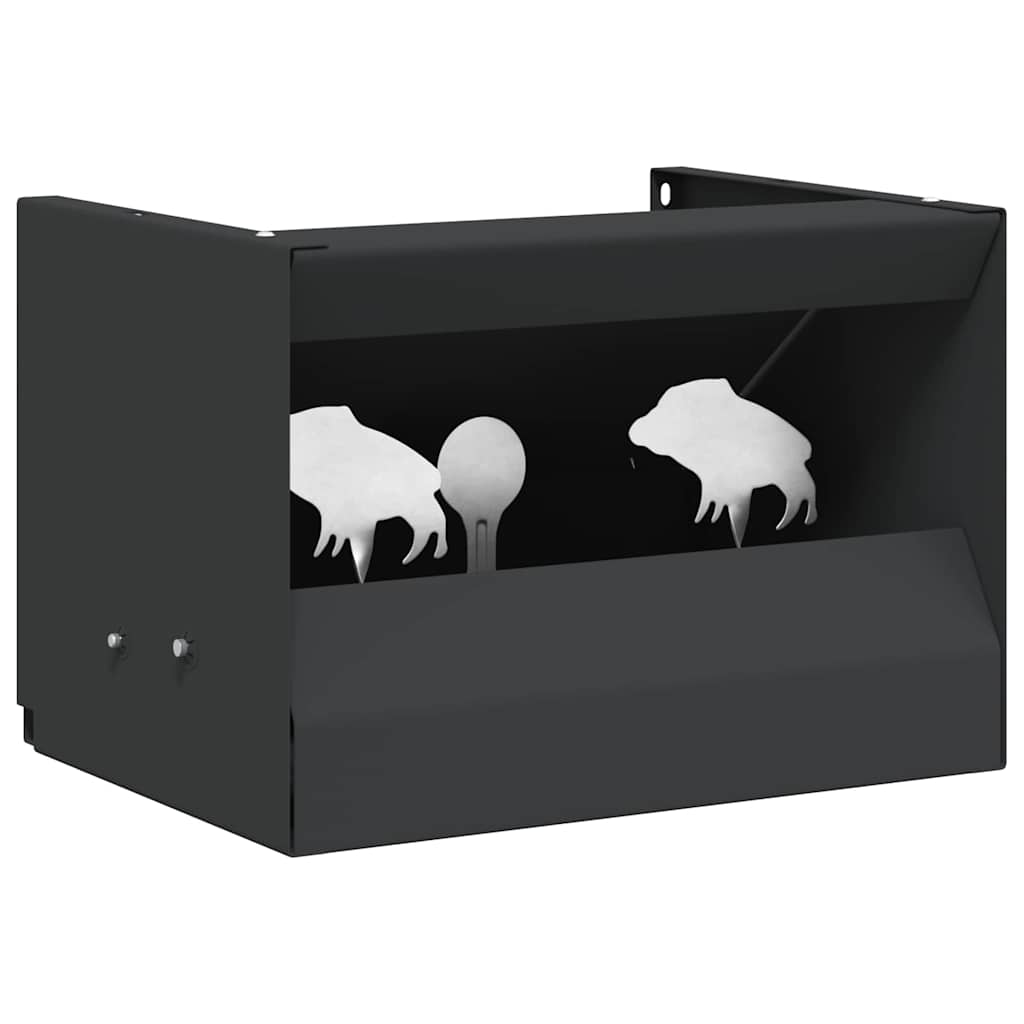 vidaXL Skrzynka na pułapkę na pociski Czarny 29 x 22 x 20 cm Stal