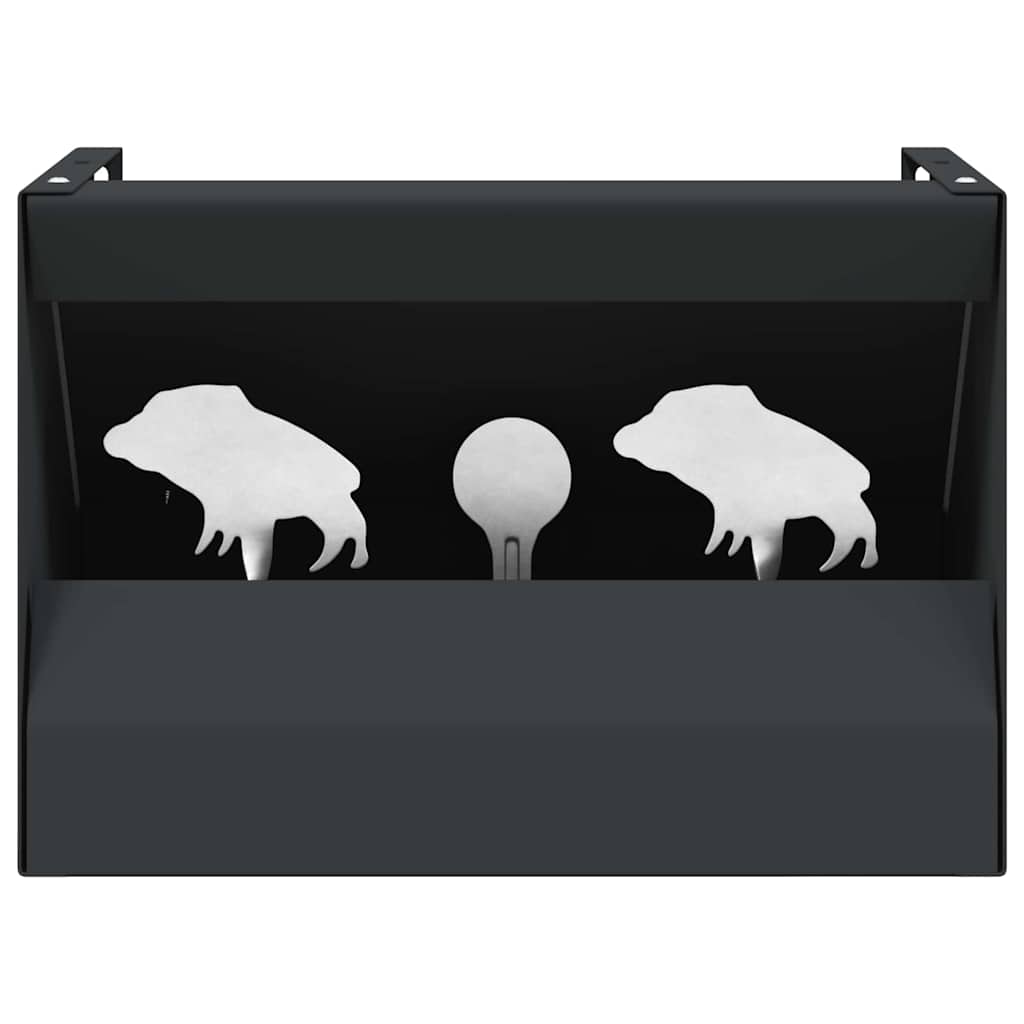 vidaXL Skrzynka na pułapkę na pociski Czarny 29 x 22 x 20 cm Stal