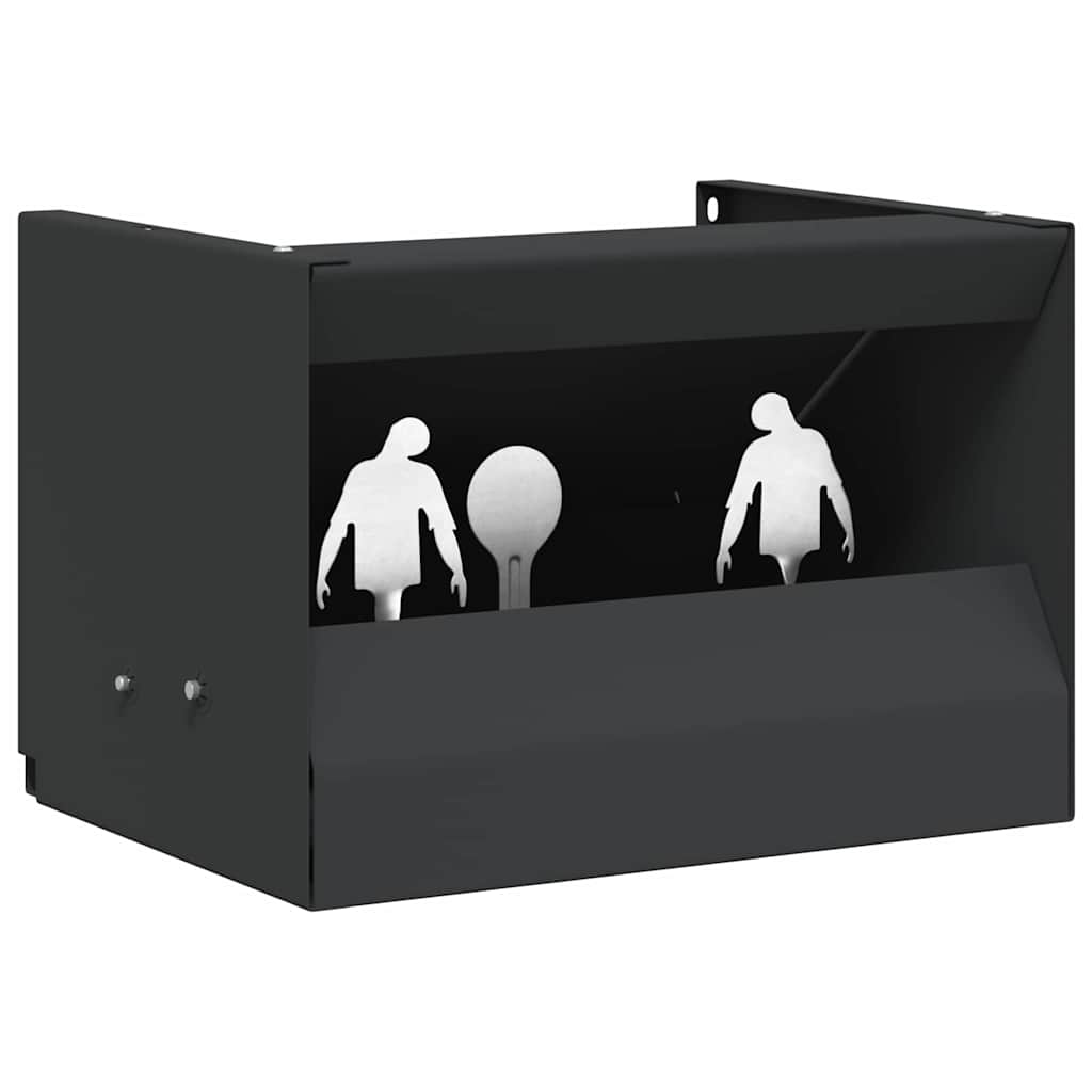 vidaXL Skrzynka na pułapkę na pociski Czarny 29 x 22 x 20 cm Stal