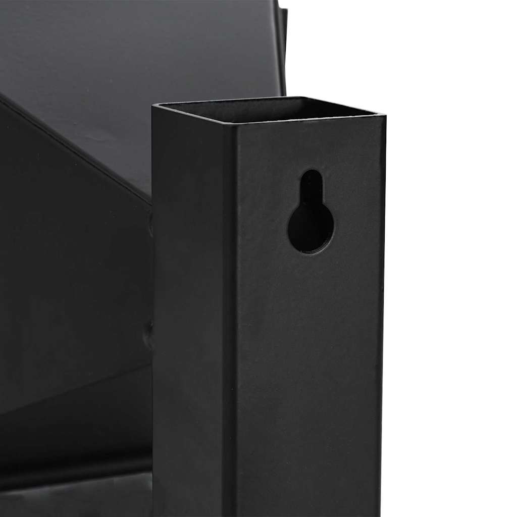 vidaXL Kulochwyt Czarny 17.5 x 17.5 x 17 cm Stal