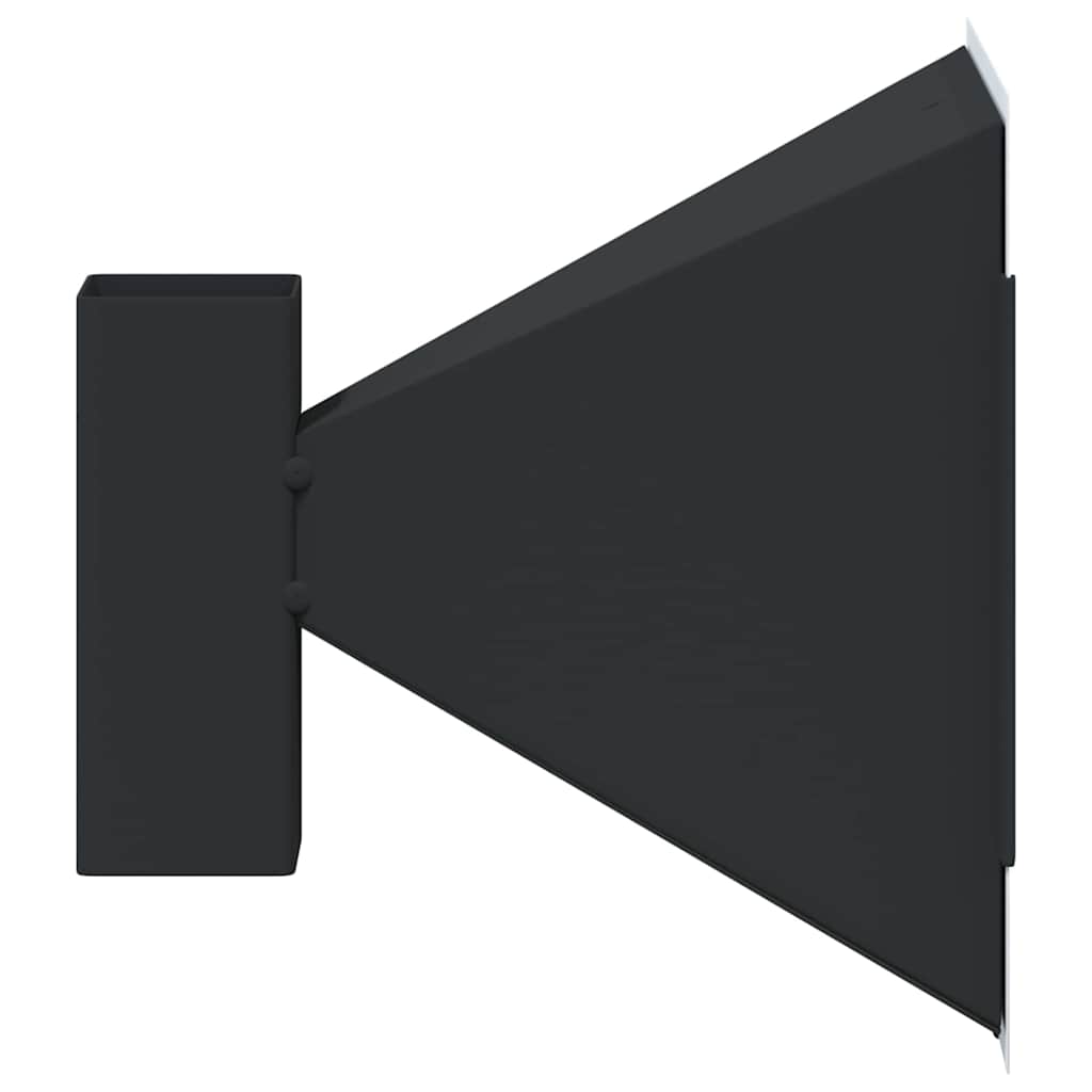 vidaXL Kulochwyt Czarny 17.5 x 17.5 x 17 cm Stal