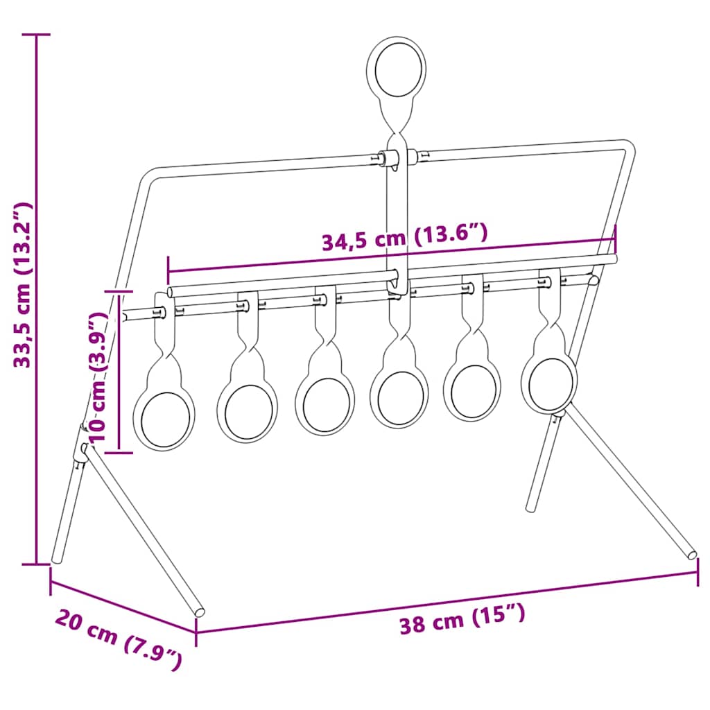 vidaXL Cel do resetowania Czarny 38 x 20 x 33.5 cm Stal