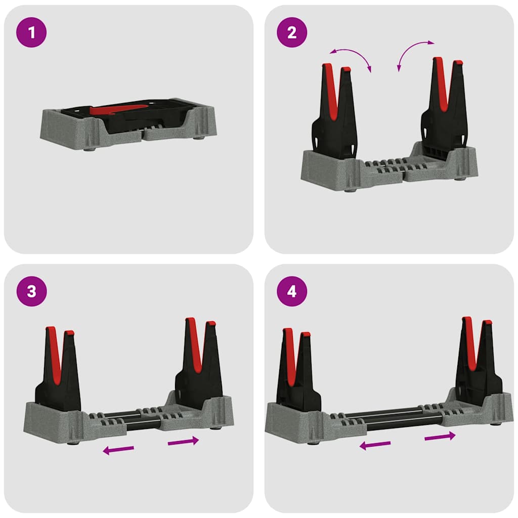 vidaXL Podpórka strzelecka Z regulacją Szary 46 x 14 x 19,5 cm