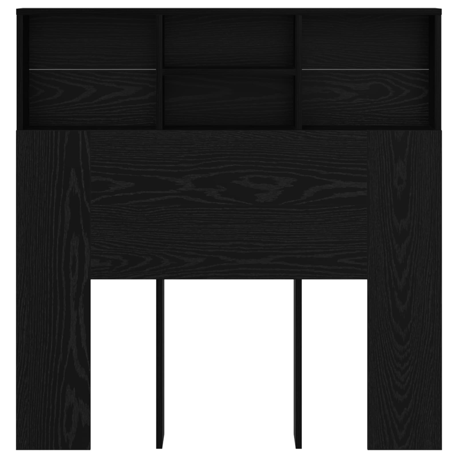 vidaXL Szafka z zagłówkiem z półką Czarny Dąb 100 x 19 x 103,5 cm