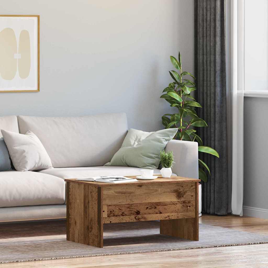 vidaXL Stolik kawowy Stare drewno 102 x 50,5 x 46,5 cm