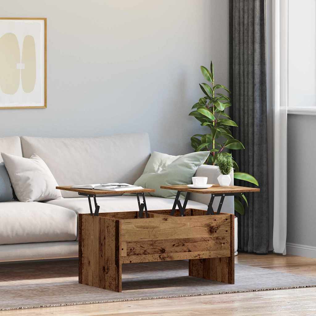 vidaXL Stolik kawowy Stare drewno 102 x 50,5 x 46,5 cm