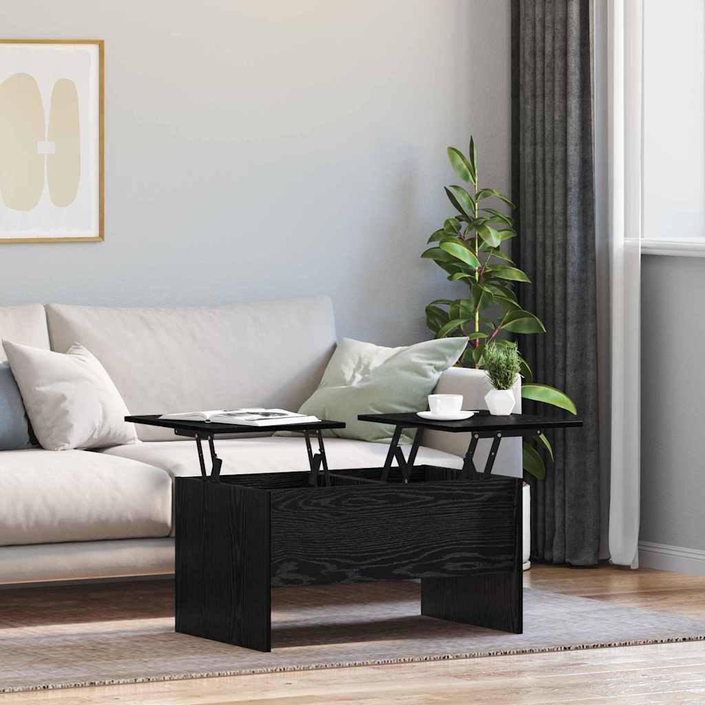 vidaXL Stolik kawowy Czarny Dąb 102 x 50,5 x 46,5 cm