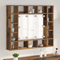 vidaXL Szafka z lustrem z półką Stare drewno 91 x 15 x 76,5 cm