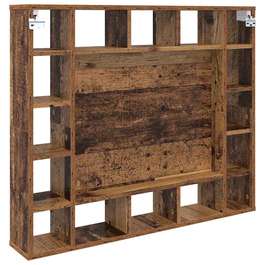 vidaXL Szafka z lustrem z półką Stare drewno 91 x 15 x 76,5 cm