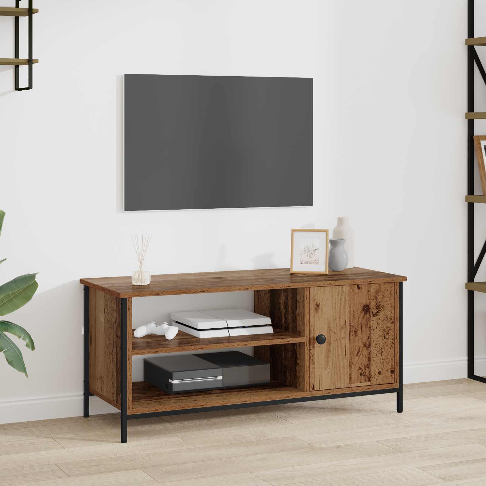 vidaXL Szafka pod telewizor Stare drewno 100 x 40 x 45 cm