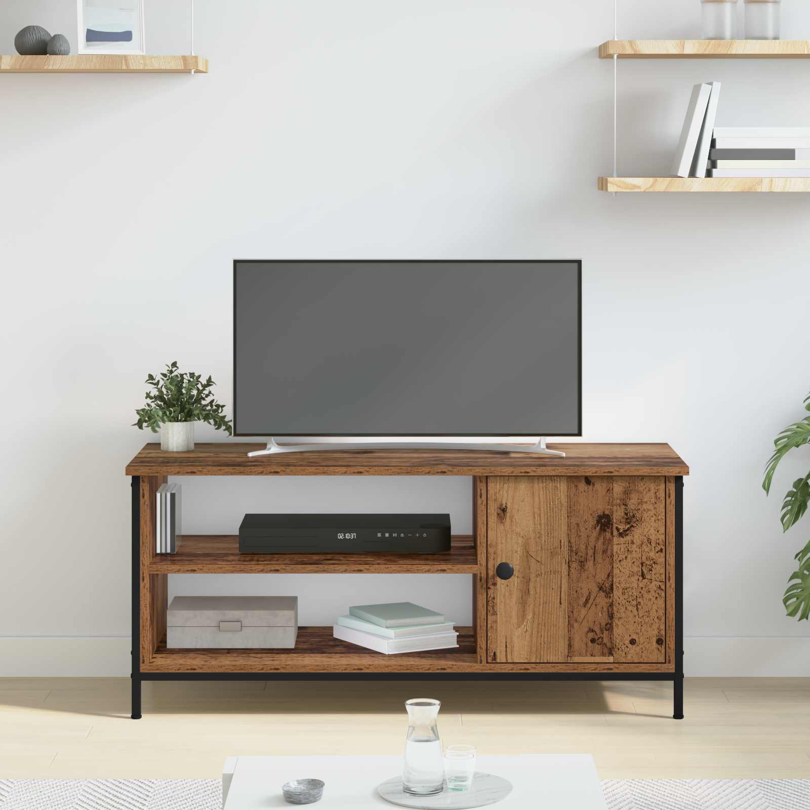 vidaXL Szafka pod telewizor Stare drewno 100 x 40 x 45 cm