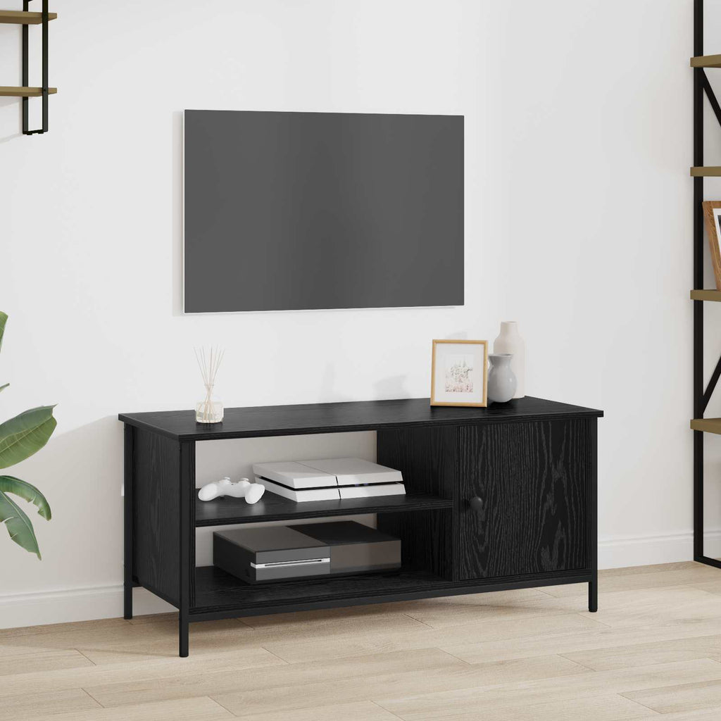 vidaXL Szafka pod telewizor Czarny Dąb 100 x 40 x 45 cm