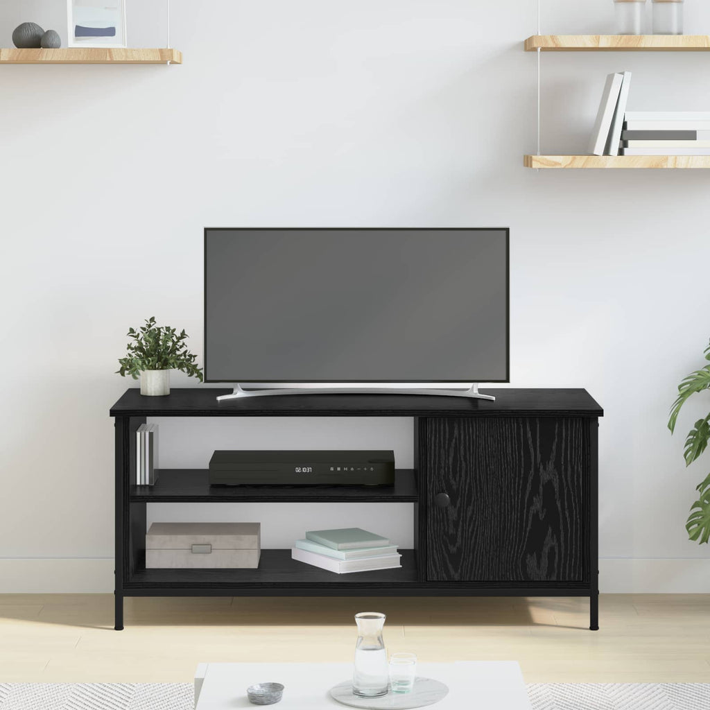 vidaXL Szafka pod telewizor Czarny Dąb 100 x 40 x 45 cm