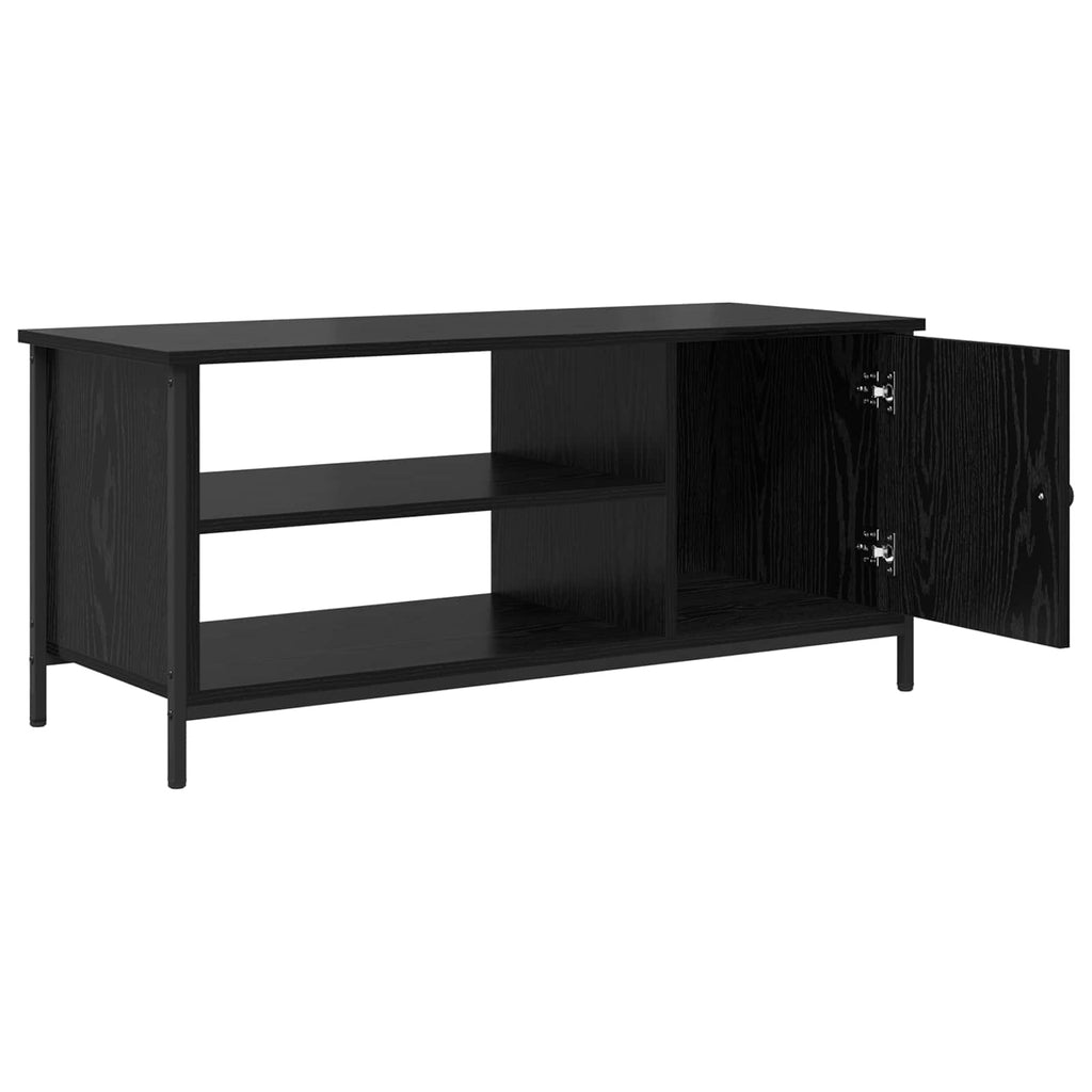 vidaXL Szafka pod telewizor Czarny Dąb 100 x 40 x 45 cm