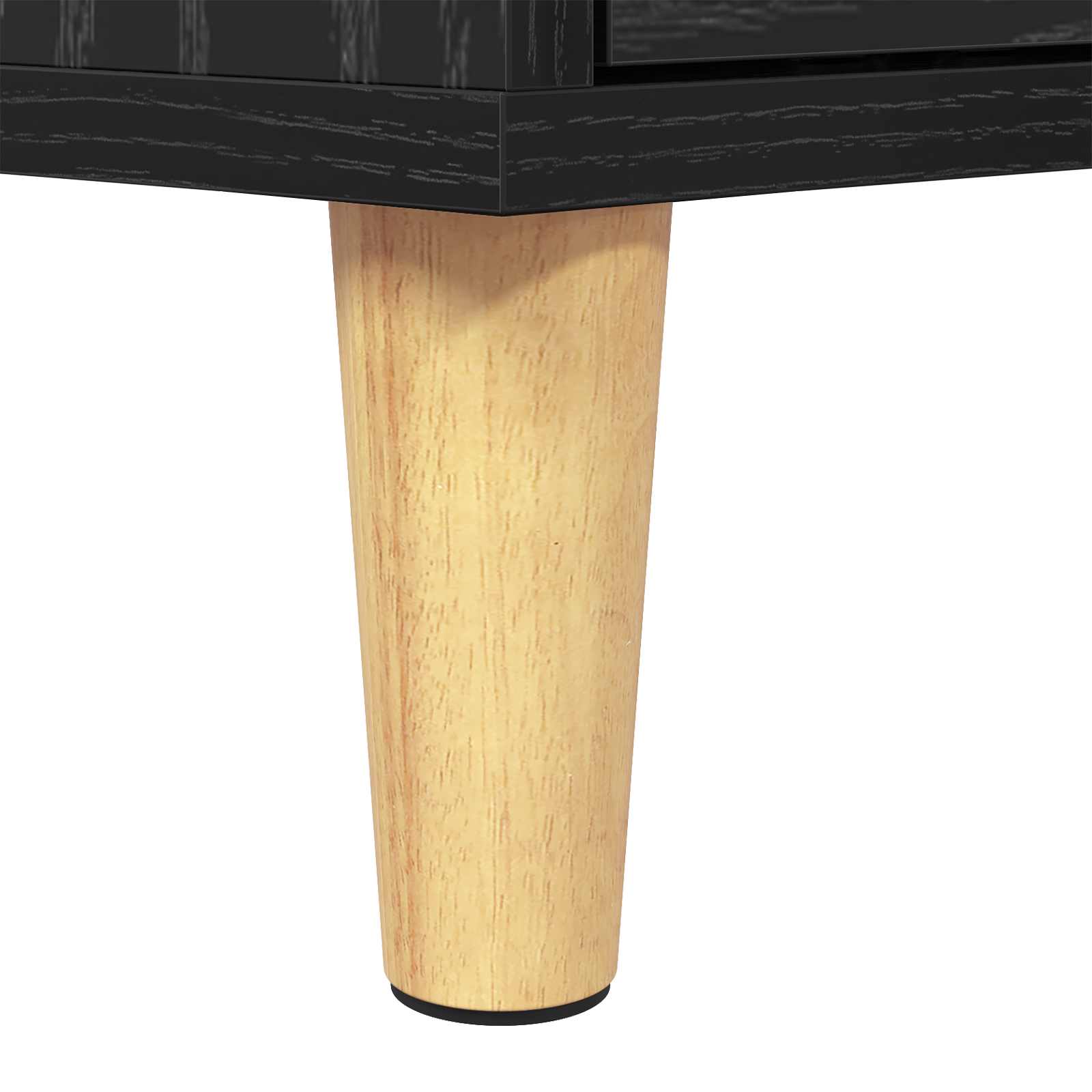 vidaXL Szafka pod telewizor z szufladą Czarny Dąb 150 x 30 x 45 cm