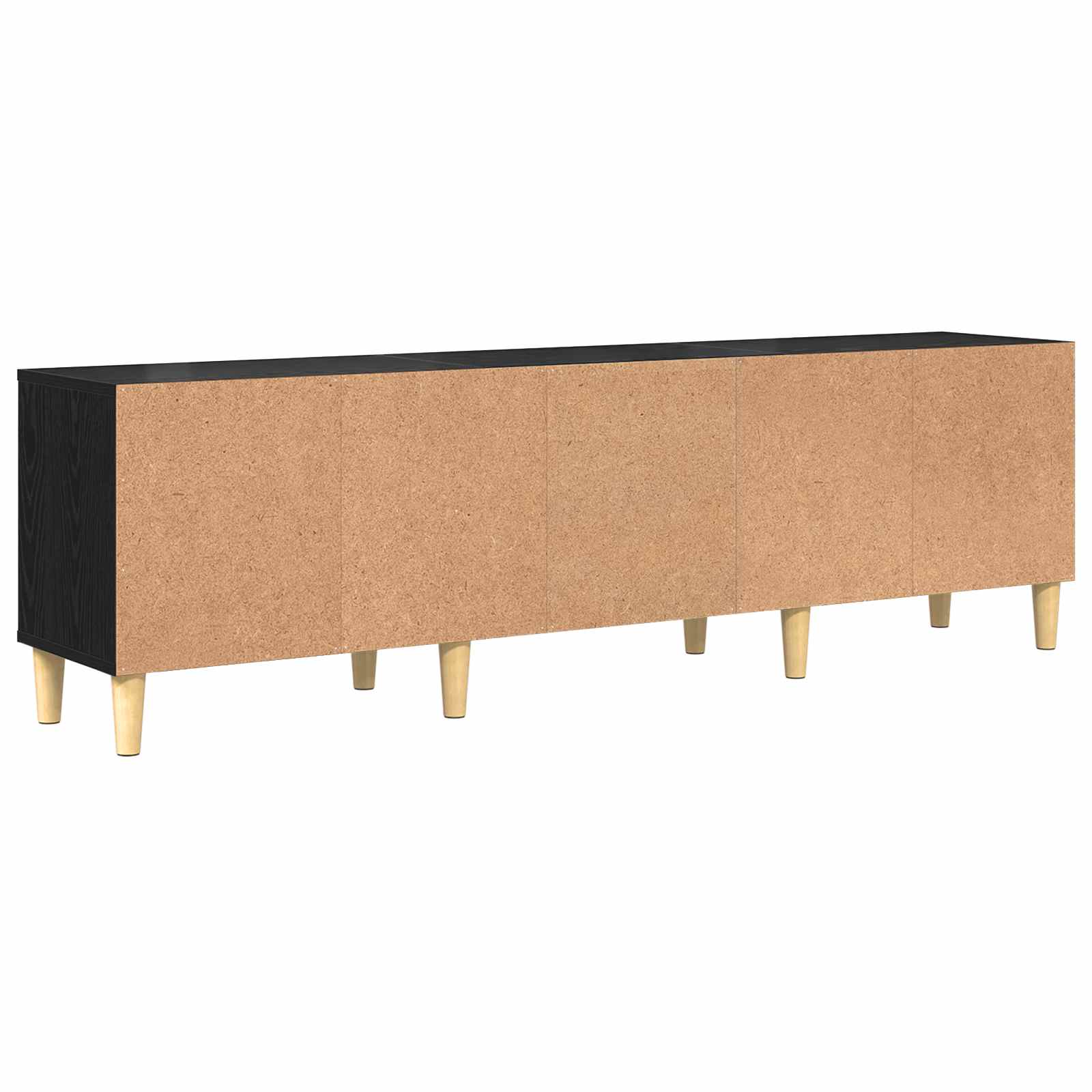 vidaXL Szafka pod telewizor z szufladą Czarny Dąb 150 x 30 x 45 cm