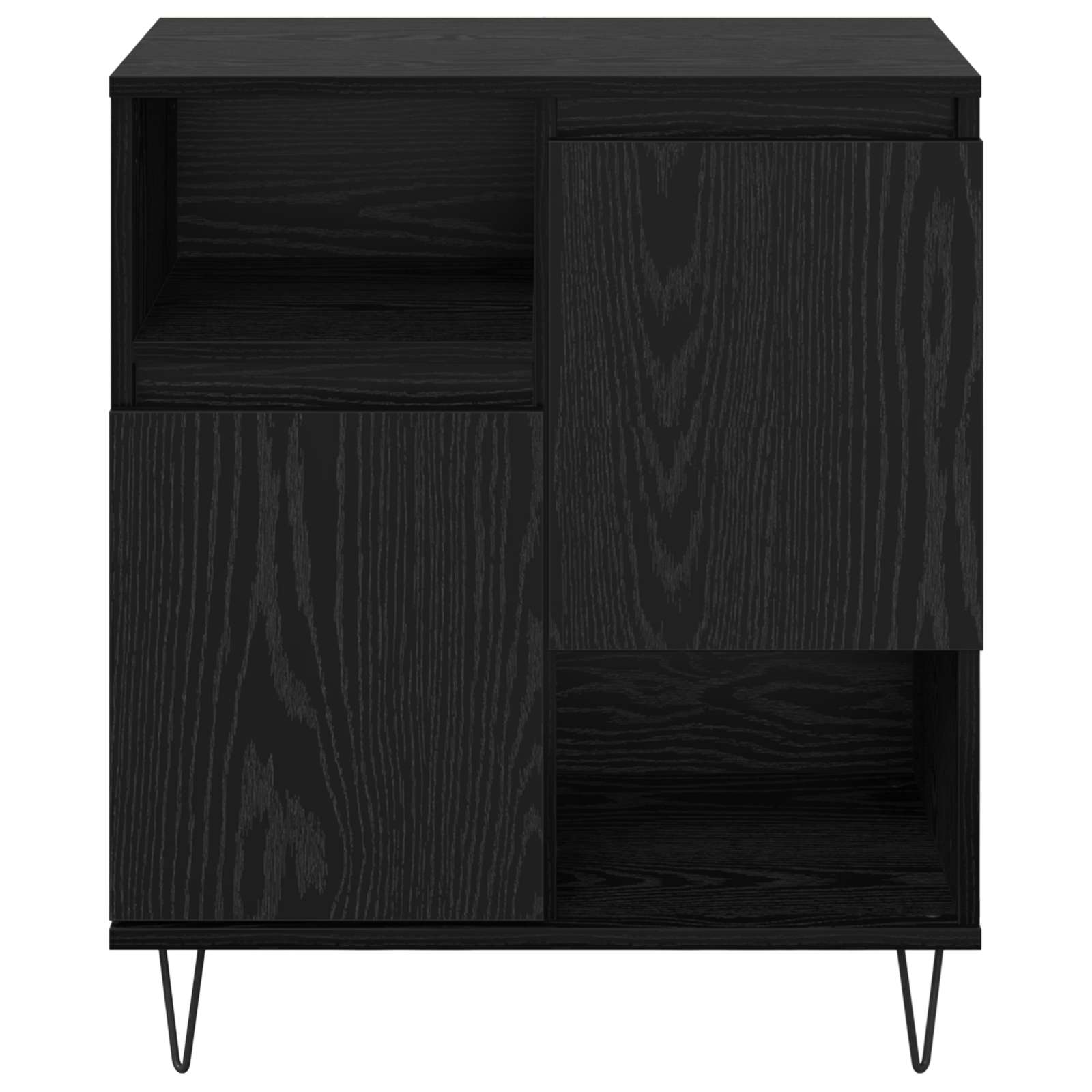 vidaXL Bufet Czarny Dąb 60 x 35 x 70 cm
