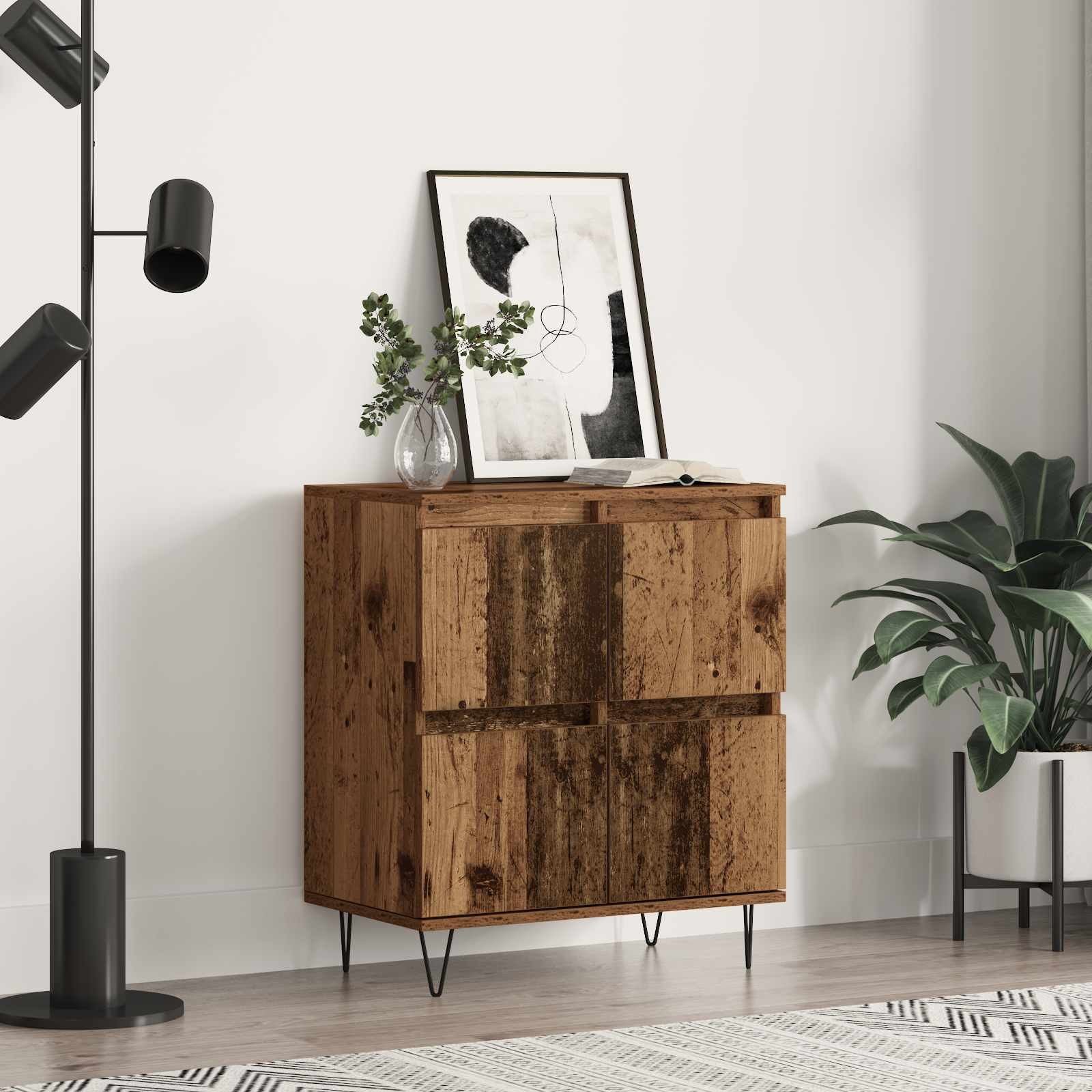 vidaXL Bufet Stare drewno 60 x 35 x 70 cm