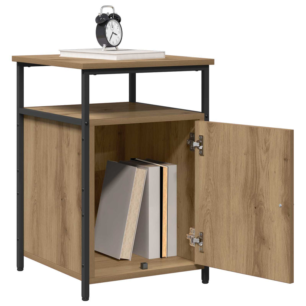 vidaXL Szafka Nocna 2 pcs dąb artisan Materiał drewnopochodny