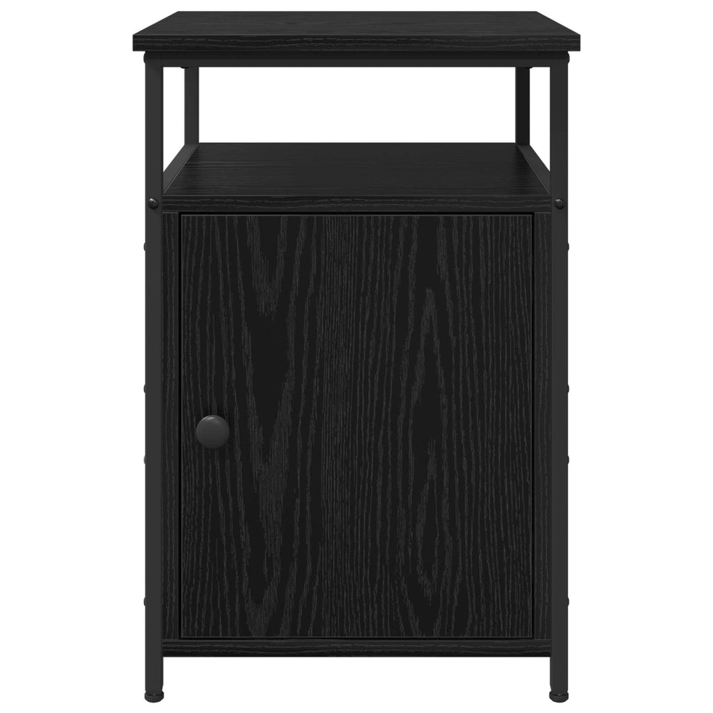 vidaXL Szafka Nocna 2 pcs Czarny dąb Materiał drewnopochodny