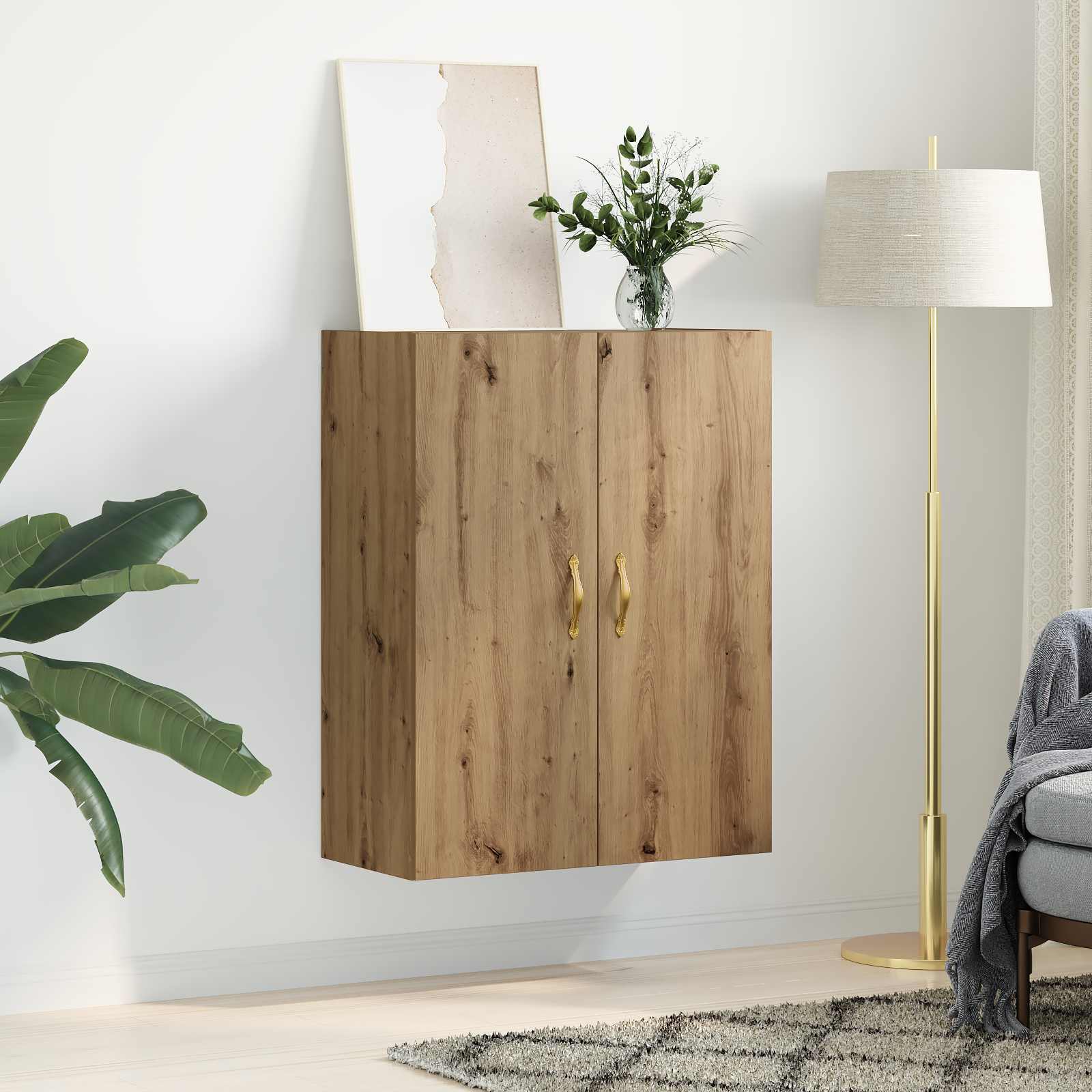 vidaXL Szafka ścienna Dąb rzemieślniczy 69,5 x 34 x 90 cm