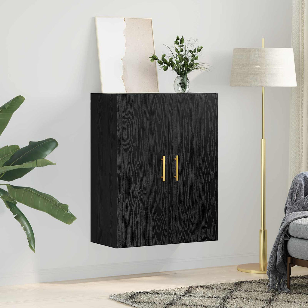 vidaXL Szafka ścienna Czarny Dąb 69,5 x 34 x 90 cm