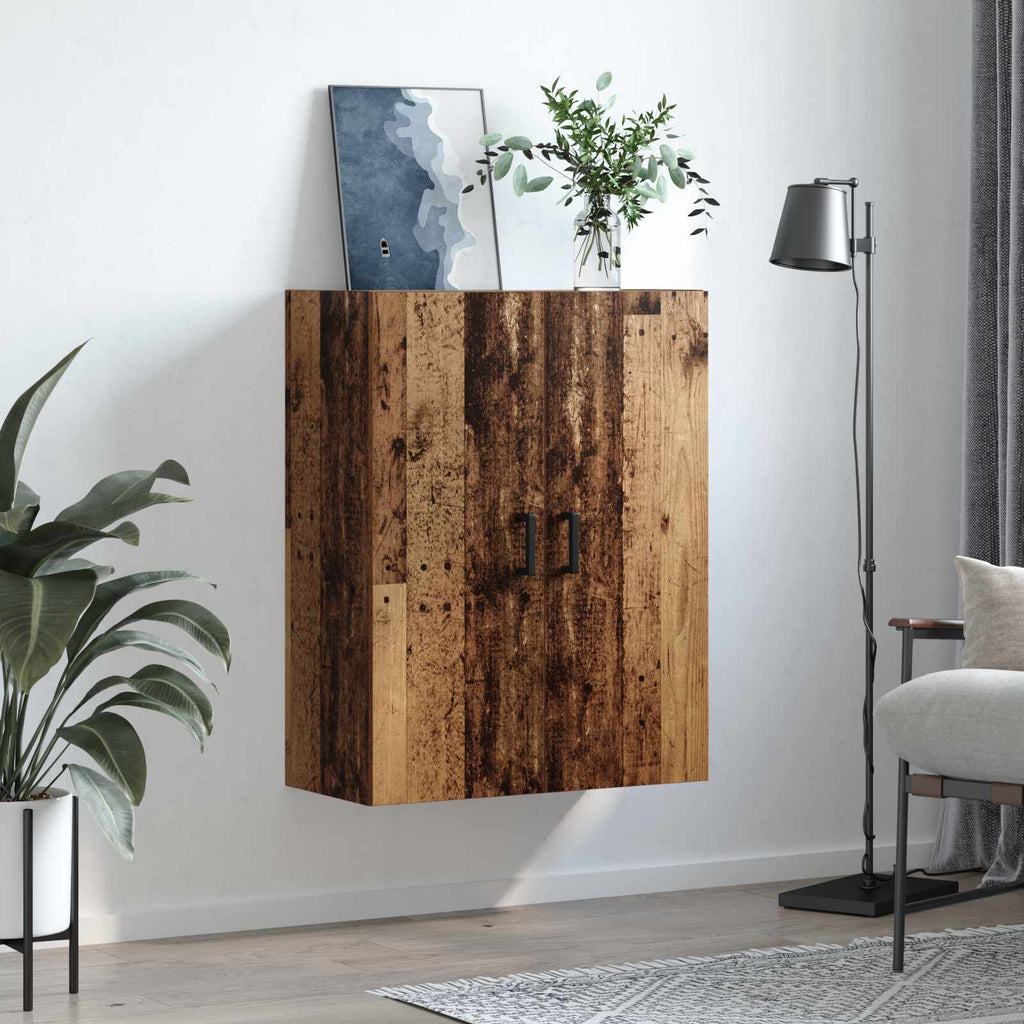 vidaXL Szafka ścienna Stare drewno 69,5 x 34 x 90 cm