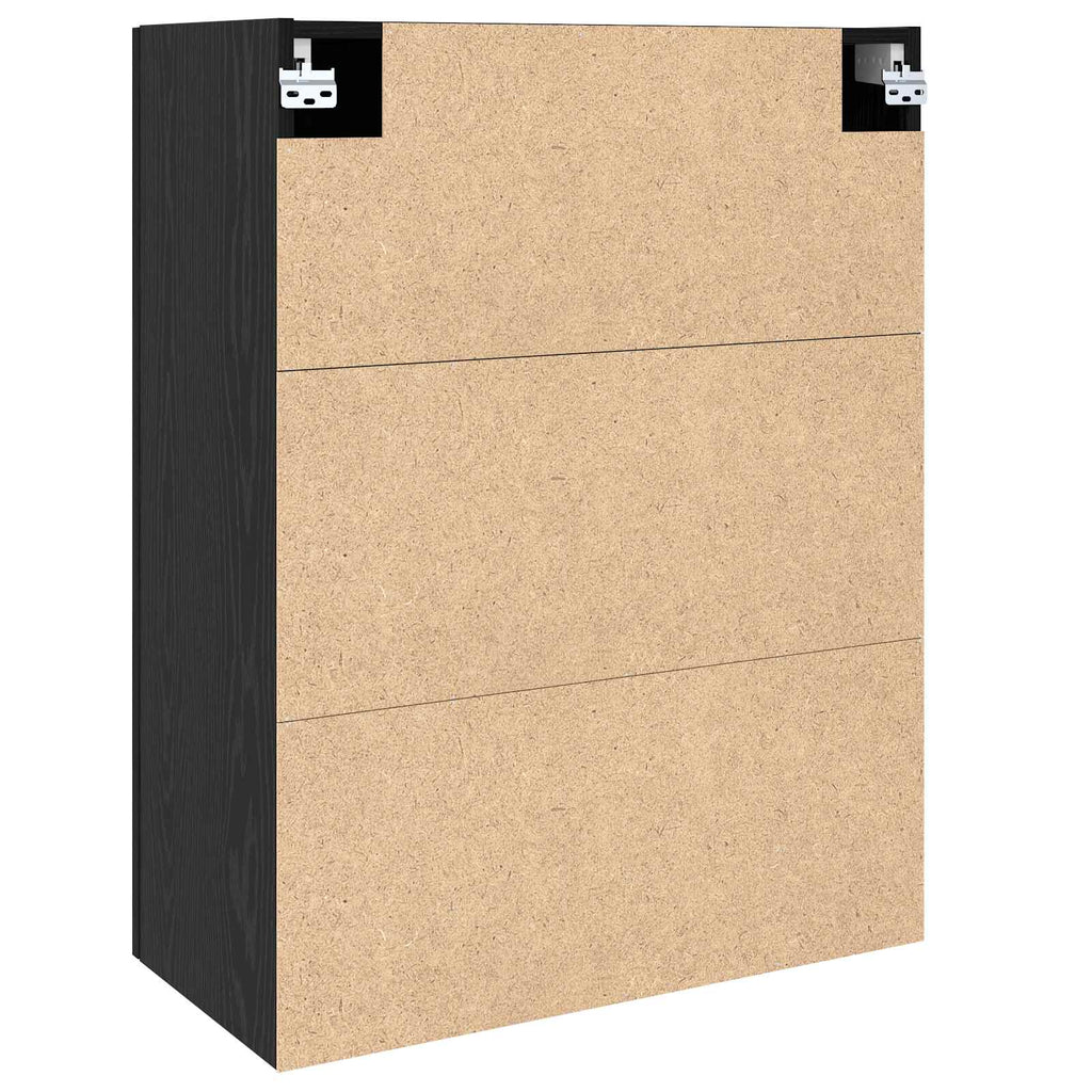 vidaXL Szafka ścienna Czarny Dąb 69,5 x 34 x 90 cm Drewno inżynieryjne