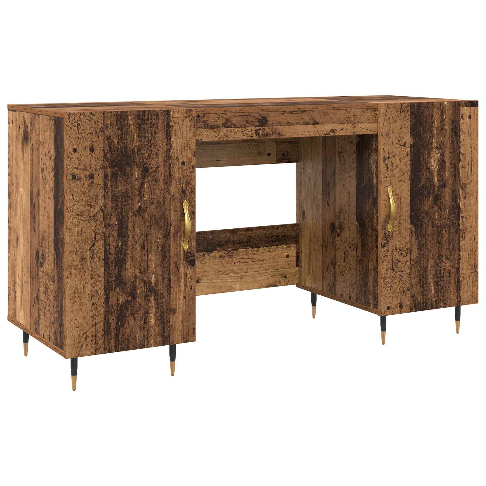 vidaXL Biurko Stare drewno 140 x 50 x 75 cm Materiał drewnopochodny