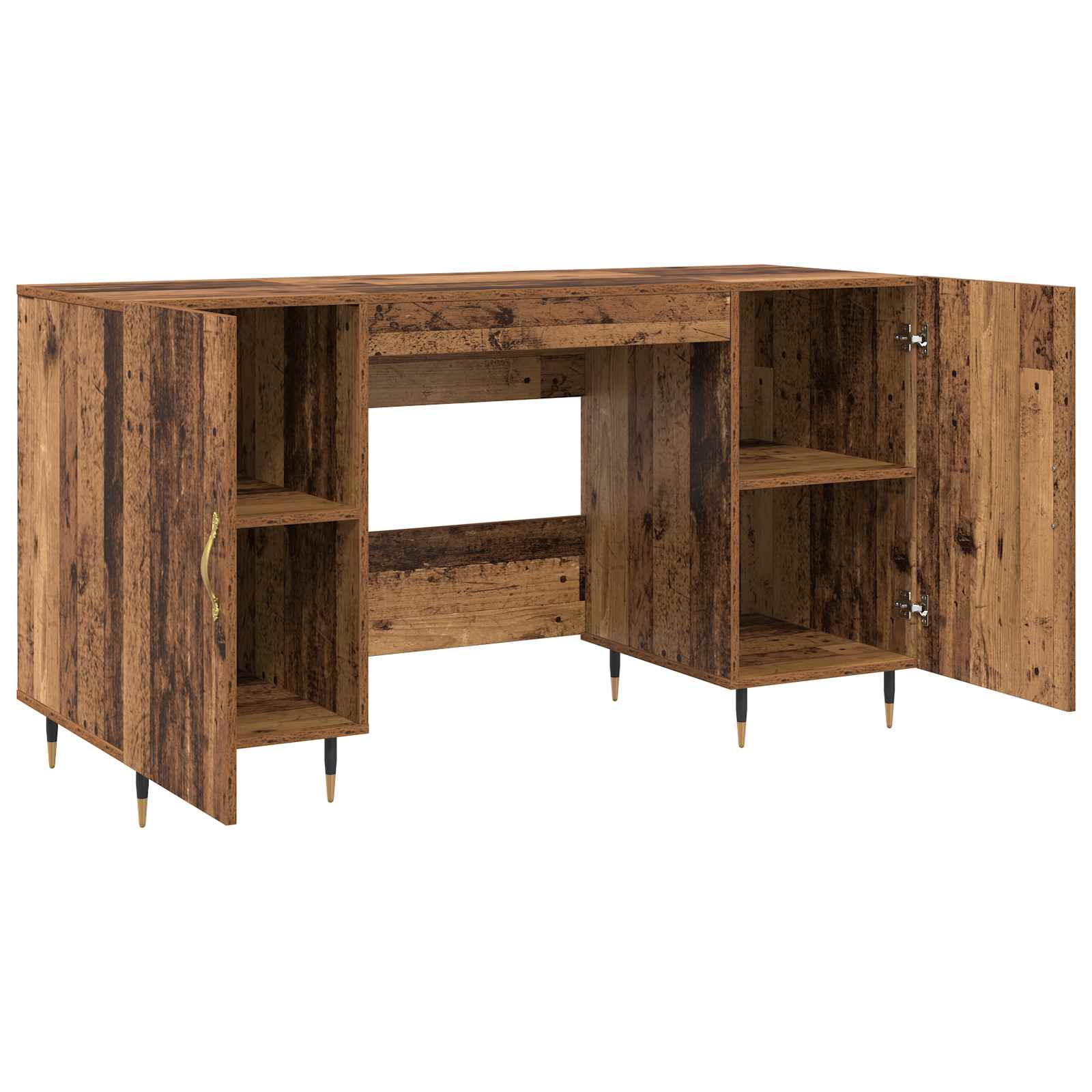 vidaXL Biurko Stare drewno 140 x 50 x 75 cm Materiał drewnopochodny