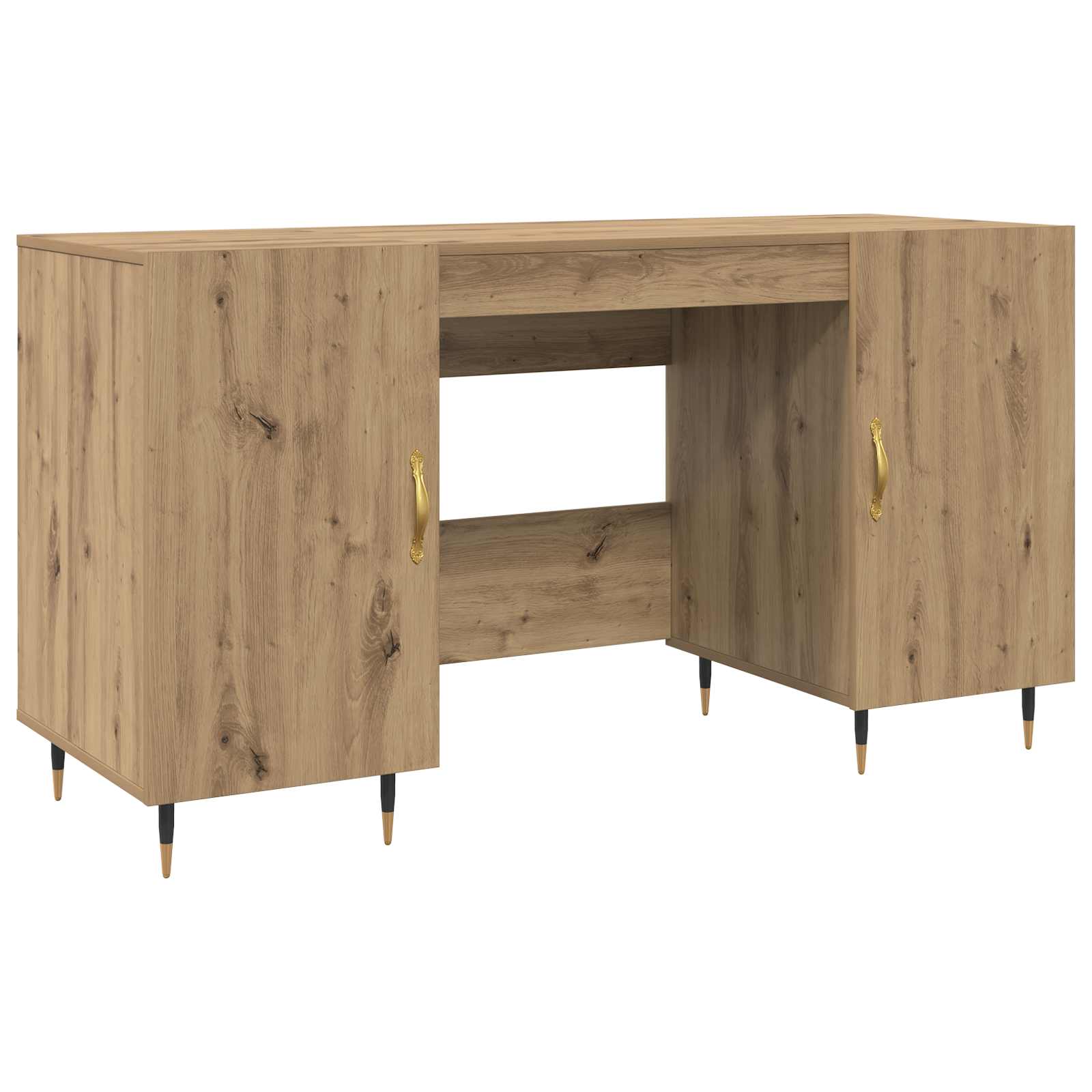 vidaXL Biurko dąb artisan 140 x 50 x 75 cm Materiał drewnopochodny