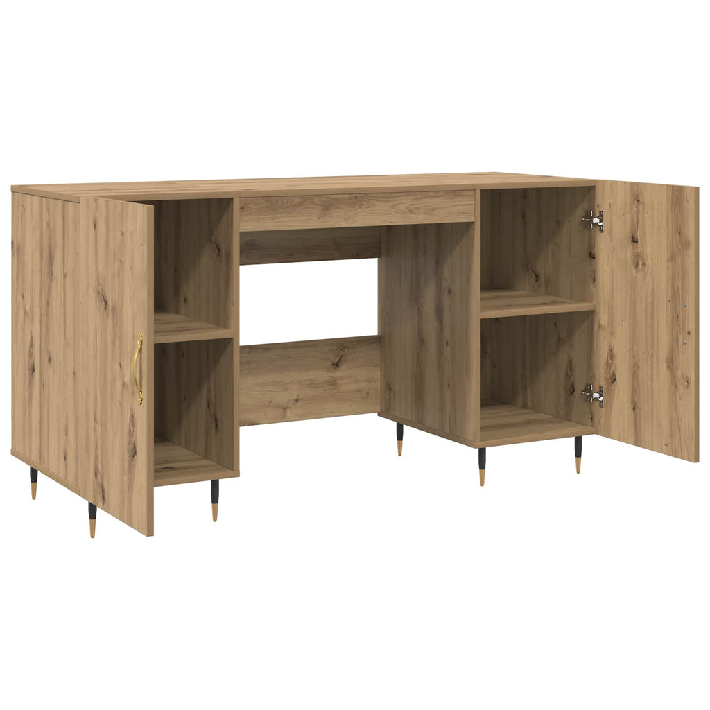 vidaXL Biurko dąb artisan 140 x 50 x 75 cm Materiał drewnopochodny
