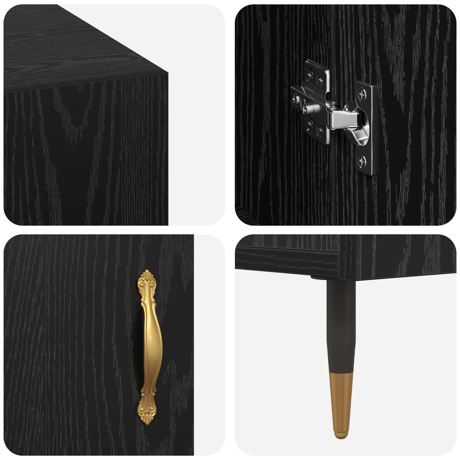 vidaXL Biurko Czarny dąb 140 x 50 x 75 cm Materiał drewnopochodny