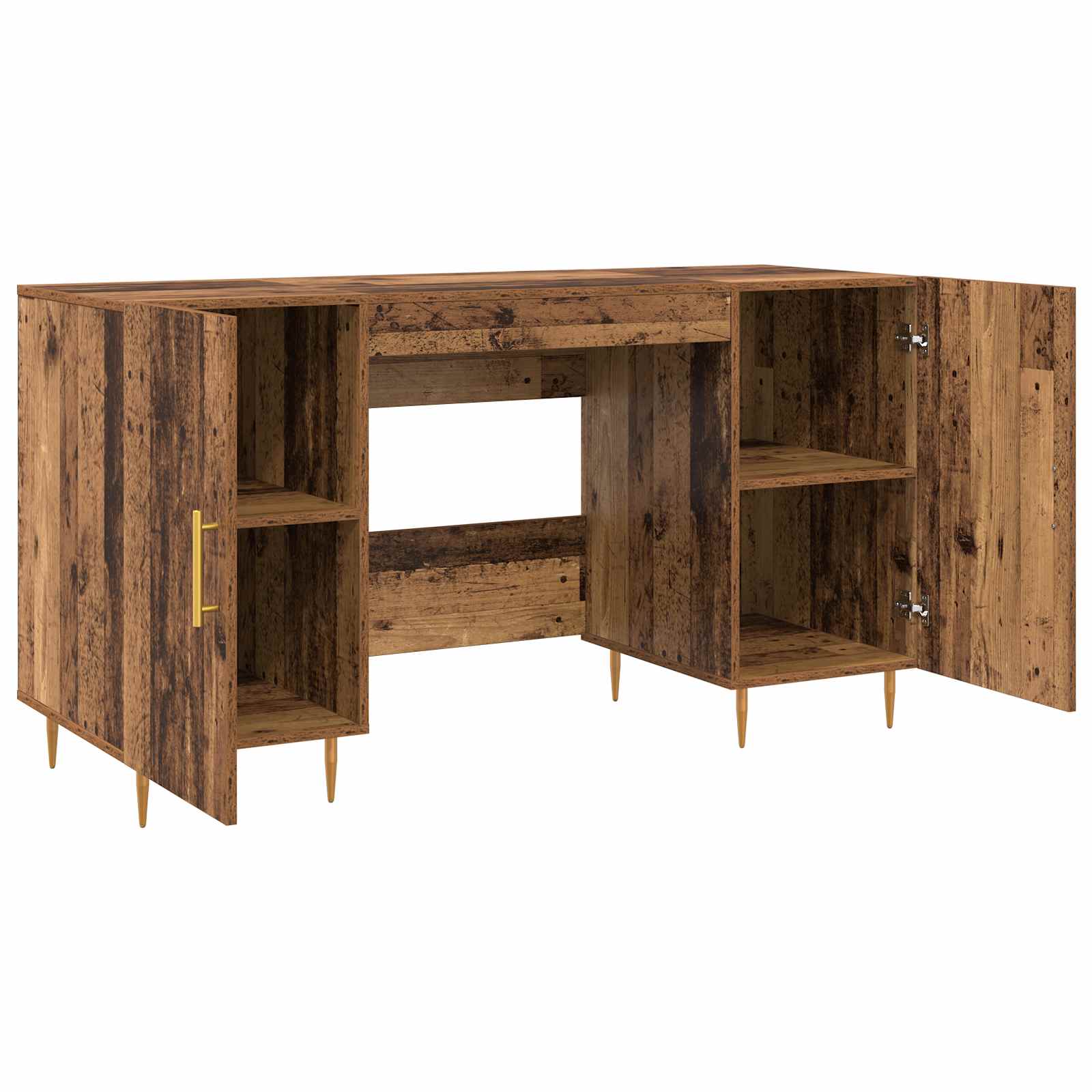 vidaXL Biurko Stare drewno 140 x 50 x 75 cm Materiał drewnopochodny