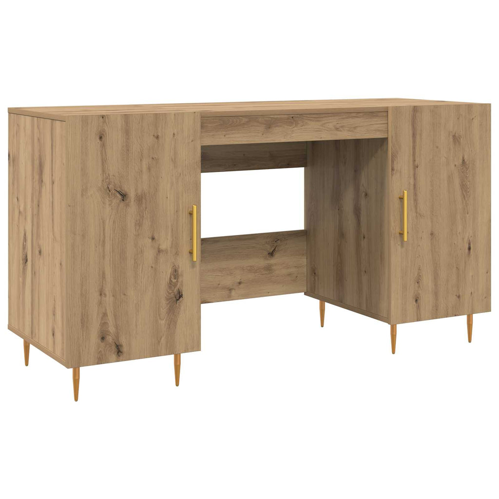 vidaXL Biurko dąb artisan 140 x 50 x 75 cm Materiał drewnopochodny