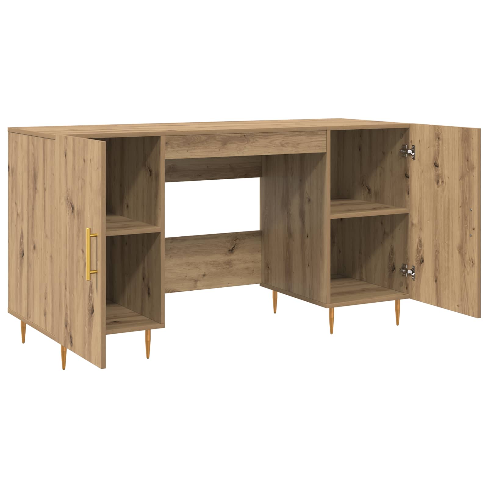 vidaXL Biurko dąb artisan 140 x 50 x 75 cm Materiał drewnopochodny