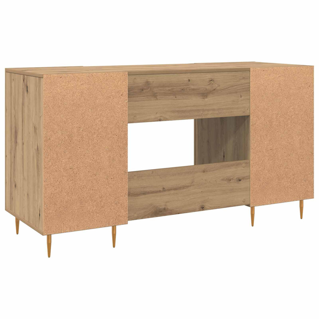 vidaXL Biurko dąb artisan 140 x 50 x 75 cm Materiał drewnopochodny